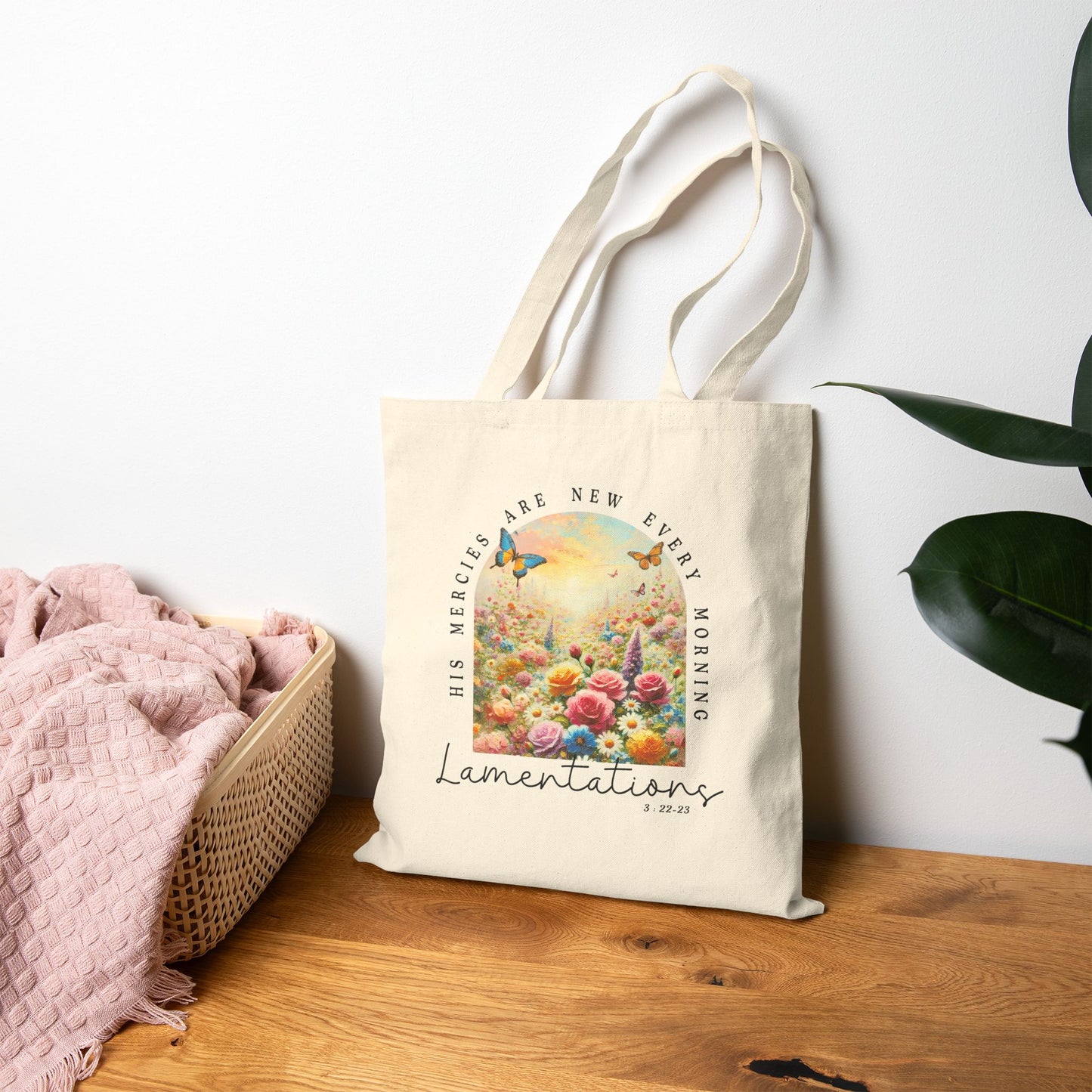 Lamentations Floral Tote Bag