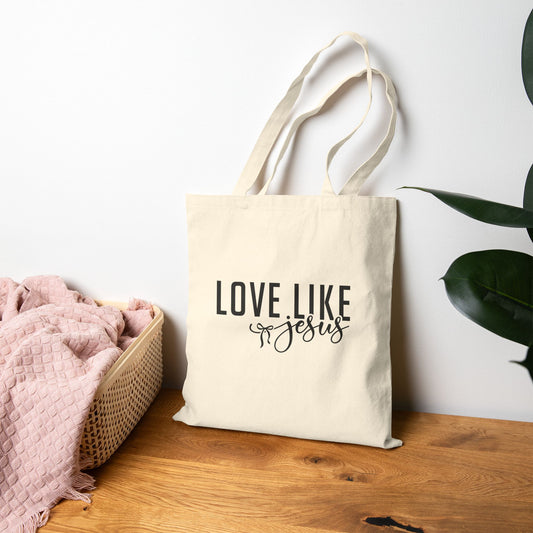 "Love Like Jesus" Canvas Tote Bag