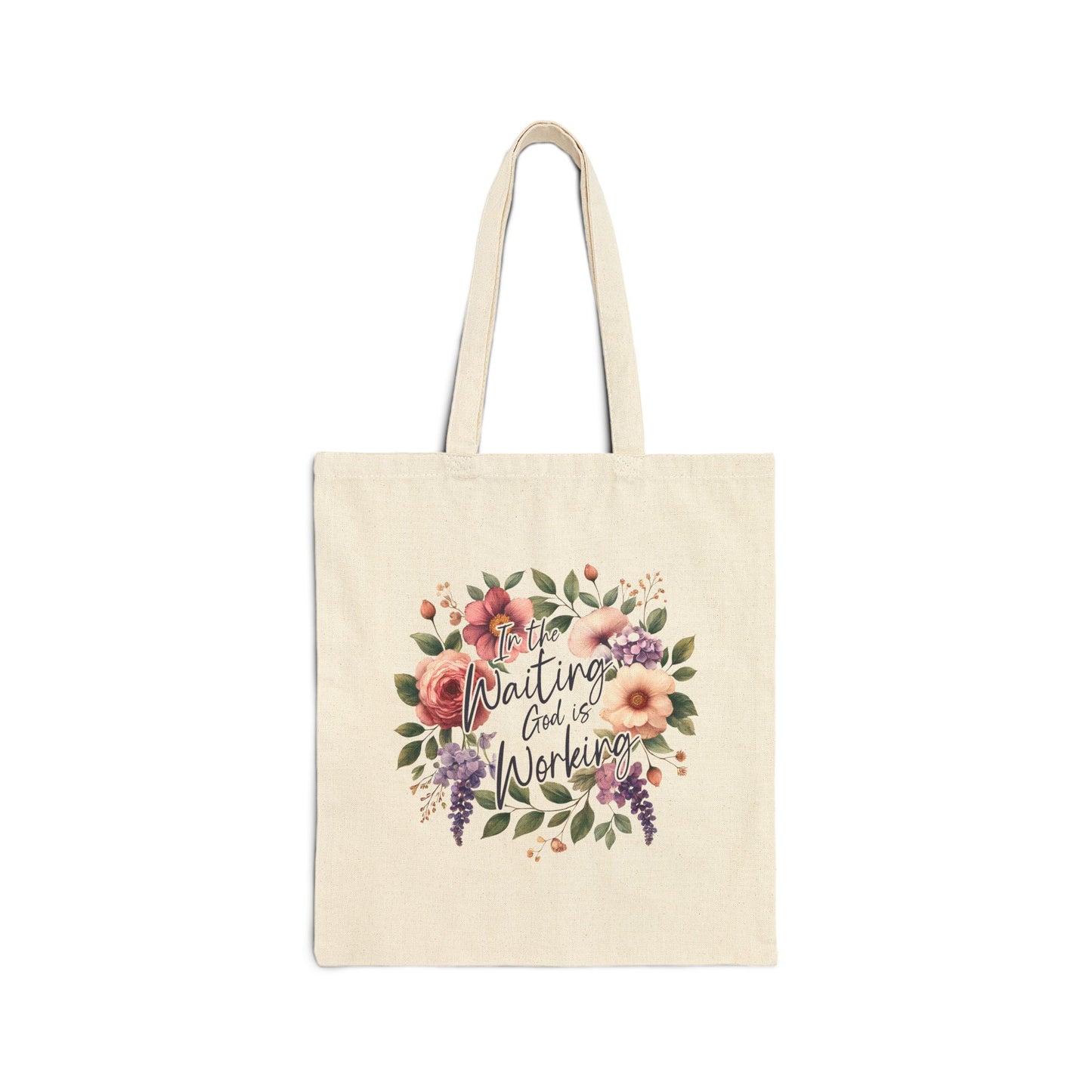 God Is Waiting Floral Tote Bag