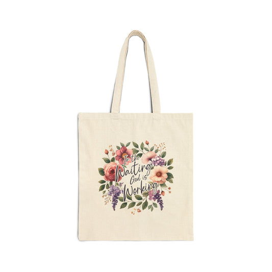 God Is Waiting Floral Tote Bag